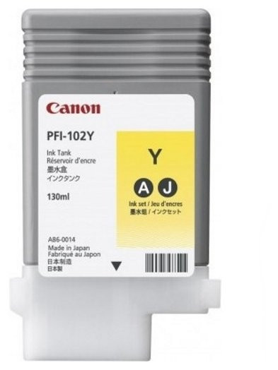 Canon PFI-102Y, Cartus original, Yellow, 1500 pagini