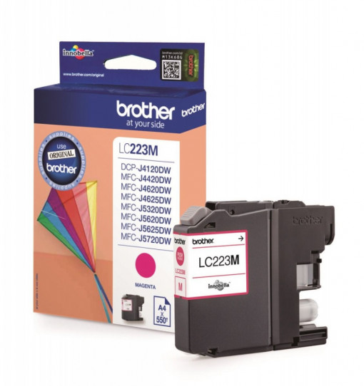 Brother LC223M, cartus original, Magenta, 550 pagini