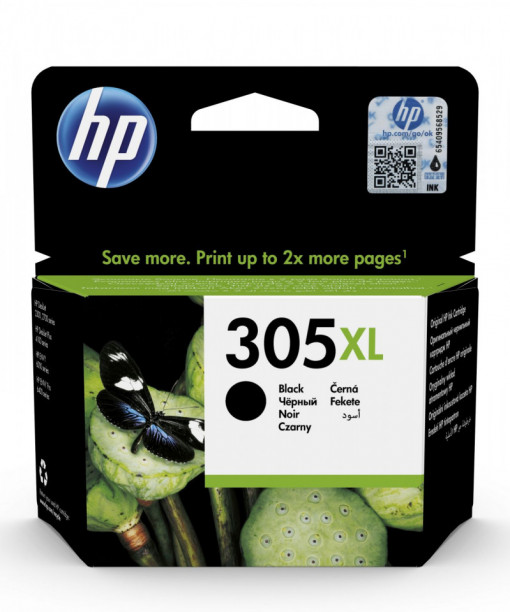 HP 305XL / 3YM62AE, Cartus original, Negru, 240 pagini