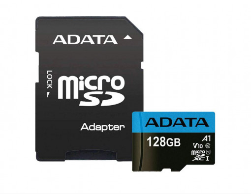 Card de Memorie MicroSD ADATA Premier, 128GB, Adaptor SD, Class 10