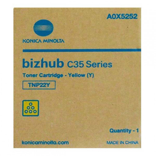 Konica Minolta TNP-22Y / A0X5252, Cartus toner original, Yellow, 6000 pagini
