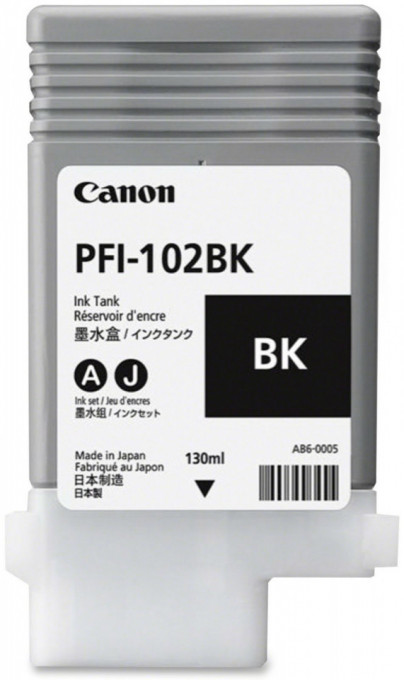 Canon PFI-102BK, Cartus original, Negru, 2200 pagini