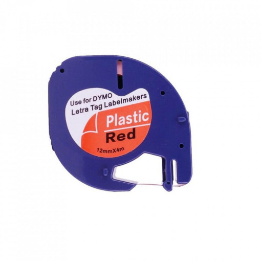 Dymo DY91203, Banda compatibila, Rosu, 12mm x 4m - i-Aicon