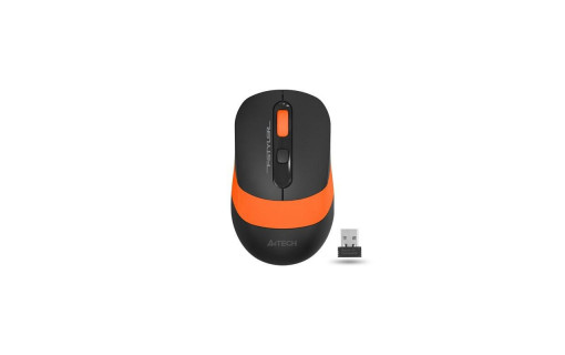 Mouse A4tech, gaming, wireless, 2.4GHz, optic, 2000 dpi, butoane/scroll 4/1, buton selectare viteza, negru / portocaliu