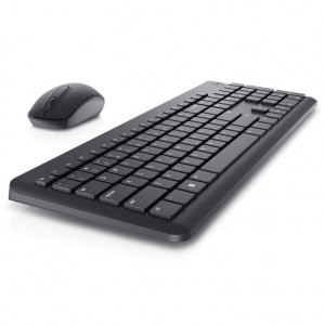 Dell Kit Mouse and Keyboard KM3322W Wireless, Device Type: Keyboard and mouse set, Wireless Receiver: USB wireless receiver, Connectivity Technology: Wireless, Interface: 2.4 GHz, Keyboard: Adjustable Height: Yes, Hot Keys Function: Volume, mute,