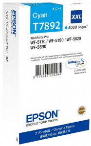 Epson T7892 / C13T789240, Cartus original, Cyan, 4000 pagini