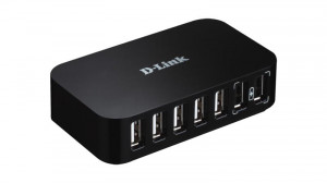 Hub USB D-Link DUB-H7, 7 porturi USB 2.0, negru