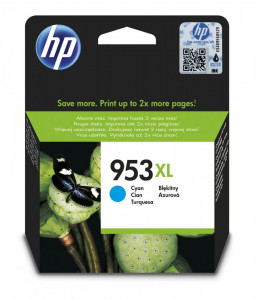HP 953XL C / F6U16AE, Cartus original, Cyan, 1600 pagini