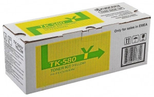 Kyocera TK-580Y, Cartus toner original, Yellow, 2800 pagini