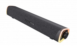 Soundbar Trust GXT 620 Axon, puetere (RMS) 6W, frecventa 20 Hz - 20.000 Hz, audio input 3.5mm (1.4m), iluminare RGB, alimentare prin USB, negru