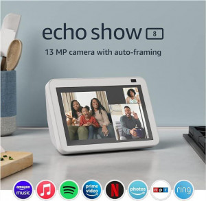 Amazon Echo Show 8 (2nd Gen, 2021 release) - Glacier White