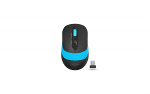 Mouse A4tech, gaming, wireless, 2.4GHz, optic, 2000 dpi, butoane/scroll 4/1, buton selectare viteza, negru / albastru