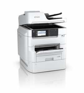 Multifunctional inkjet color Epson WF-C879RDTWFC, dimensiune A3 (Printare, Copiere, Scanare, Fax), duplex, viteza 26ppm alb-negru, 26ppm color, rezolutie 4800 x 1200 dpi, limbaj de printare: PCL5c, PCL5e, ESC/P-R, PostScript 3, PDF 1.7, PCL6, HDD