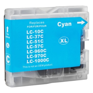 Cartus Cerneala Compatibil Brother LC960C / LC970C / LC1000C, Cyan, 500 pagini - UnCartus