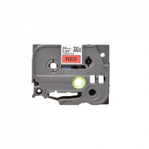 Brother TZE-451, Banda continua laminata compatibila, Negru pe banda rosie, 24mm x 8m - i-Aicon