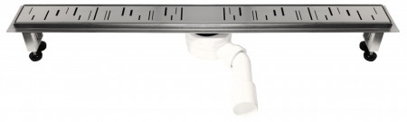 Rigola dus inox Ora L= 800 mm cu model grila drept cu sifon DN40/50