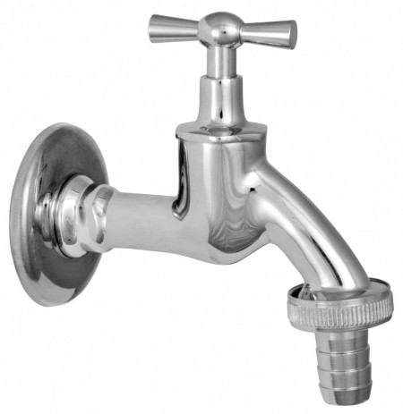 Robinet scurgere din alama cromata cu ventil, 1/2" FE