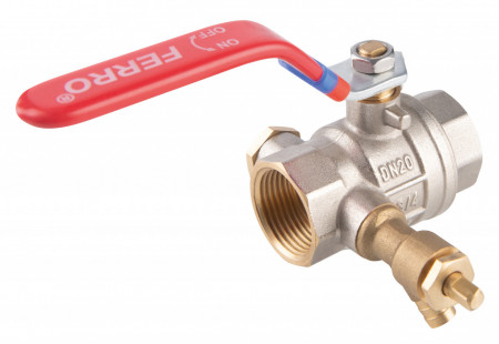 Robinet tr. cu aerisitor, golire PN16, 11/4" FI-FI, F-Power