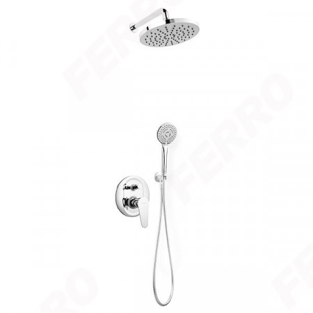 Set 5 in 1 Rotondo: BAG7P baterie ingropata dus cu cap dus fix, para dus mobila , furtun flexibil si racord - SET-ROT1-P