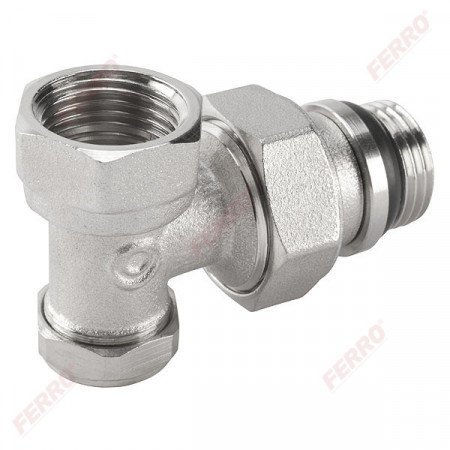 Robinet radiator retur coltar 1/2 cu garnitura O-ring