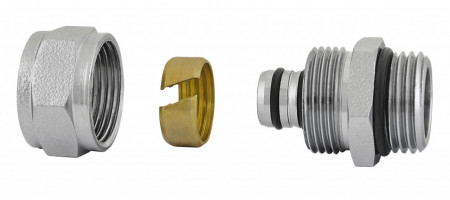 Racord alama nichelata prin compresie D.16x1/2" FE pt. teava multistrat