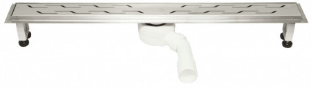 Rigola dus inox L= 800 mm cu model grila "S" si sifon DN40/50