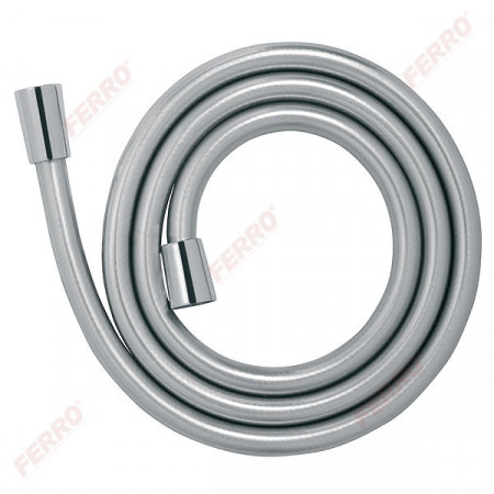 Furtun flexibil dus conic, anti/twist PVC 150 cm, argintiu