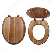 Capac WC soft-close din lemn furniruit, frasin