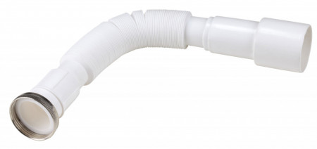 Racord flexibil pentru sifon 1 1/2x40/50, PP alb cu piulita metalica