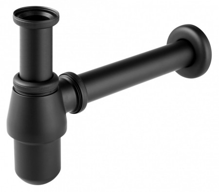 Sifon lavoar din alama fara ventil Ferro S30-BL, 1 1/4 x 32 mm, garnituri EPDM/NBR, negru, sifon, teava de legatura, ornament, garnituri