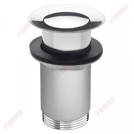 Ventil lavoar click-clack din alama 1 1/4" fara preaplin, crom