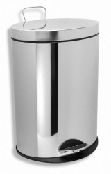 Cos de gunoi cu pedala 3 lt., crom