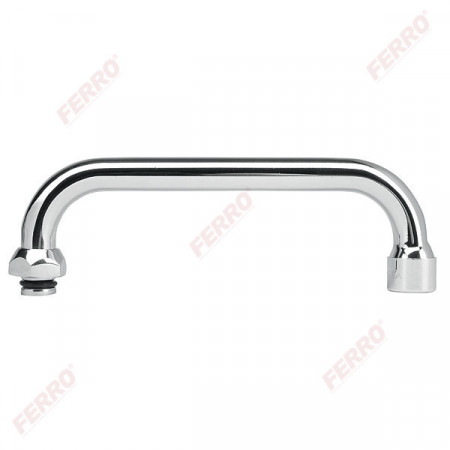 Pipa rotunda 1/2" tip "C" 115 mm pt. baterie perete lavoar/spalator, crom