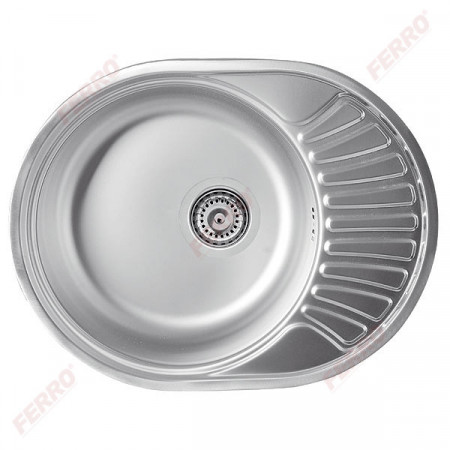 Chiuveta inox cu o cuva si storcator 45x58 cm, satin montaj pe blat