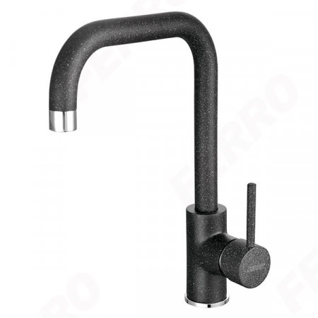 Baterie bucatarie Ferro Freya BFR42B, pipa pivotanta, cartus ceramic, Grafit