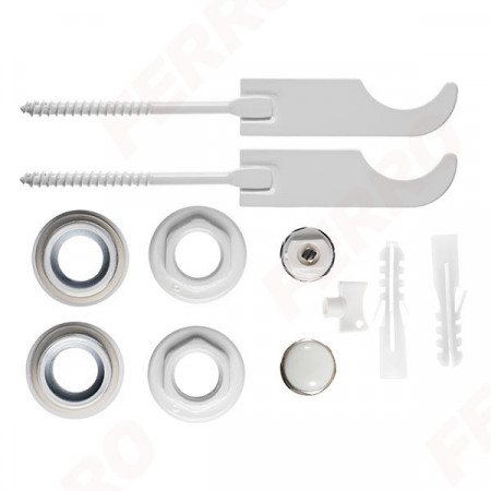 Set reductii 1x1/2" cu dop, aerisitor manual 1/2" si 2 console pt. radiatoare de aluminiu