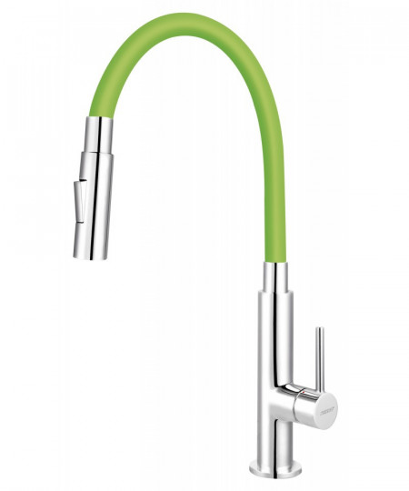 Baterie bucatarie cu pipa flexibila cu doua functii Verde - Zumba3