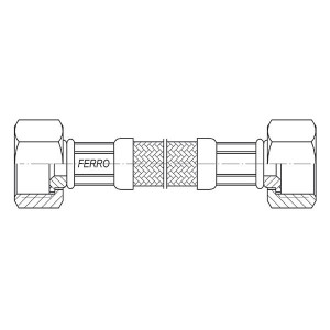 Racord flexibil pentru apa 3/8"x3/8" FI-FI 50cm - Img 2
