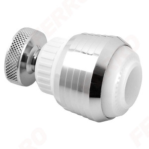 Regulator de debit scurt cu 2 functii, crom/alb pt. baterii spalator - Img 1