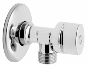 Robinet coltar 1/2"x3/8" cu sfera si piulita M10, crom - Img 1