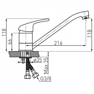 Set Chiuveta Ferro Mezzo II 1 Cuva si Picurator 780x480 mm, nisip si Baterie Ferro Freya - baterie stativa bucatarie - Img 6