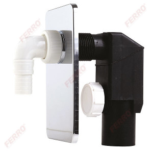 Sifon ingropat pentru masina spalat D.40, cu placa cromata - Img 2