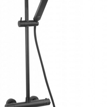 Trevi Square Black - sistem de dus cu baterie termostatata - Img 1