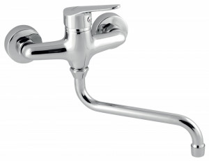 Baterie perete lavoar/spalator Iris New, crom fara accesorii - 94470/T,0 - Img 2