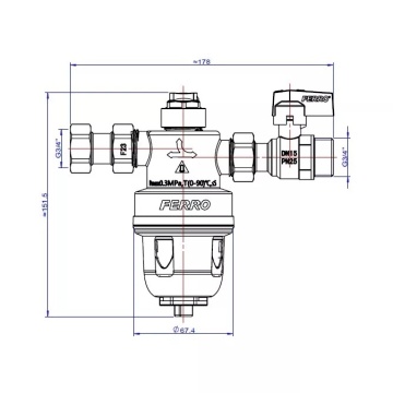 FMDS20 - Separator magnetic de impurităti, 3/4`` - Img 2