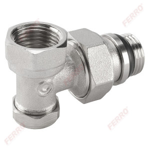 Robinet radiator retur coltar 1/2 cu garnitura O-ring - Img 1