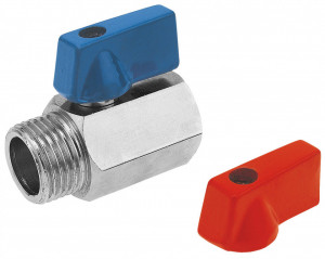 Robinet trecere Mini din alama PN10, 1/2" FI-FE cu sfera si fluture - Img 2