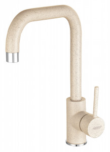 Set Chiuveta Ferro Mezzo II 1 Cuva si Picurator 780x480 mm, nisip si Baterie Ferro Ferro Freya2 stativa bucatarie culoare nisip - Img 3