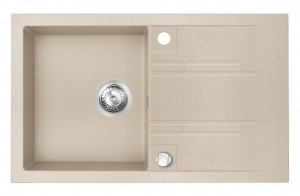 Set Chiuveta Ferro Mezzo II 1 Cuva si Picurator 780x480 mm, nisip si Baterie Ferro Freya8 - stativa bucatarie cu pipa extractibila, culoare nisip, cartus ceramic - Img 3