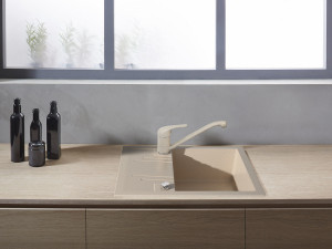 Set Chiuveta Ferro Mezzo II 2 Cuve si Picurator 780x480 mm, gri si Baterie Ferro Freya - baterie stativa bucatarie - Img 2